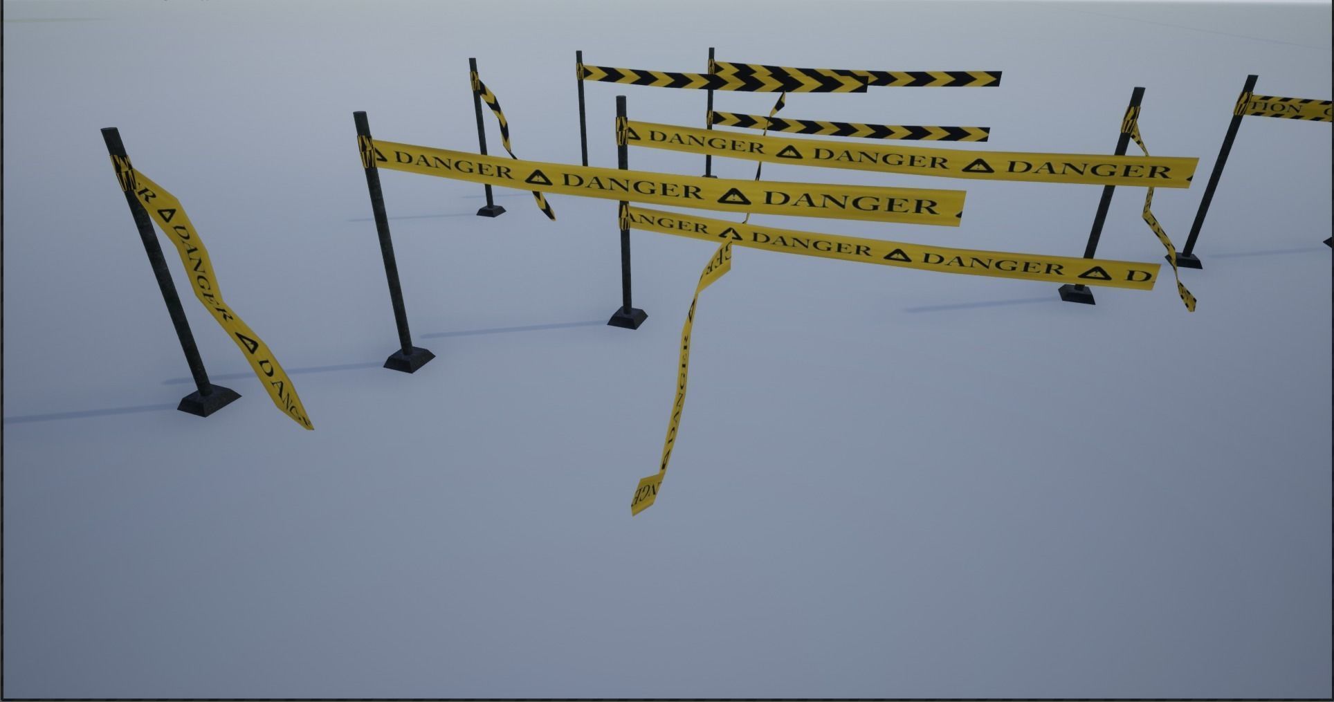 Modular Ribbon Scene Stripes Low-poly 3D model_15