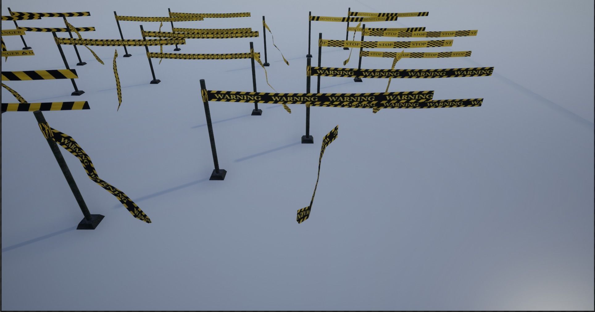 Modular Ribbon Scene Stripes Low-poly 3D model_25