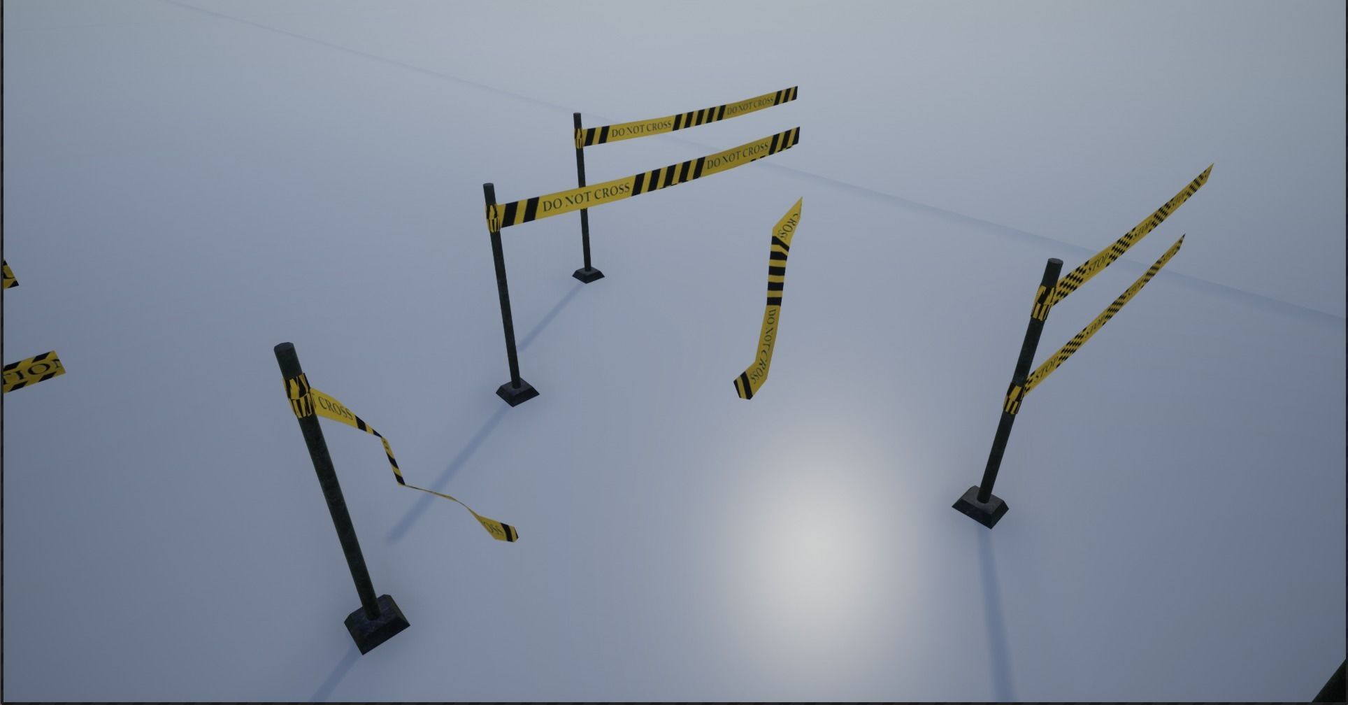 Modular Ribbon Scene Stripes Low-poly 3D model_22