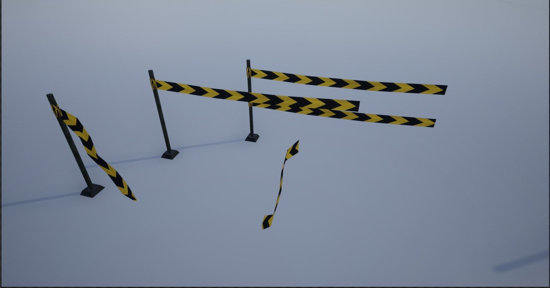 Modular Ribbon Scene Stripes Low-poly 3D model_19