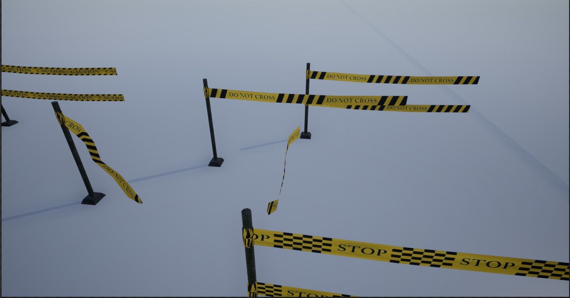 Modular Ribbon Scene Stripes Low-poly 3D model_21