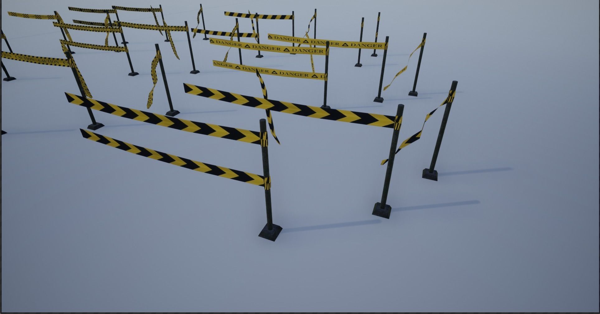 Modular Ribbon Scene Stripes Low-poly 3D model_18