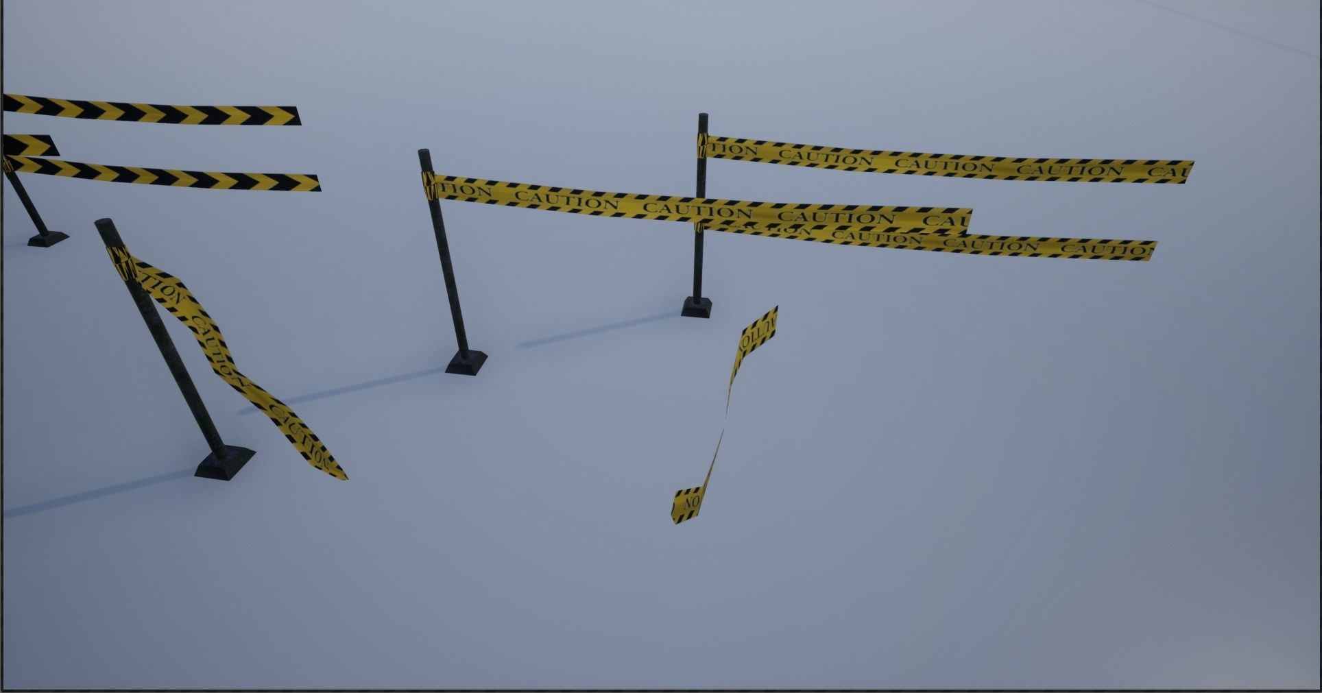 Modular Ribbon Scene Stripes Low-poly 3D model_20