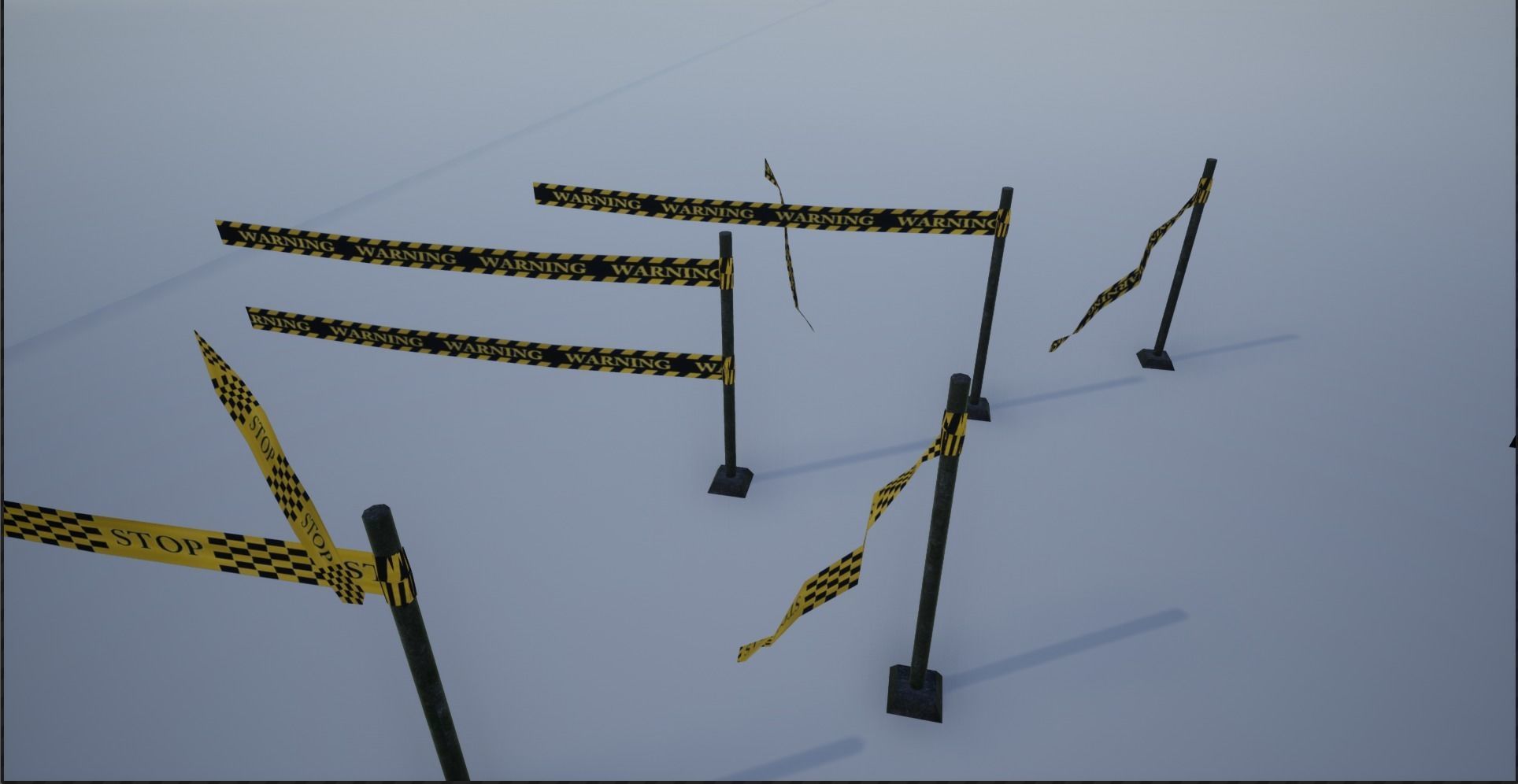 Modular Ribbon Scene Stripes Low-poly 3D model_26