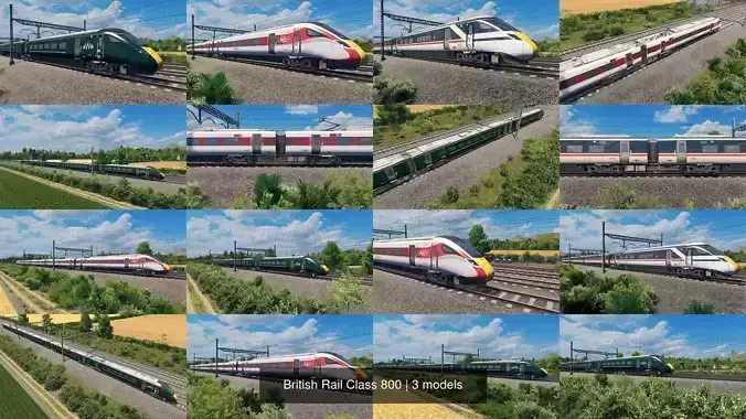 British Rail Class 800 3D Model Collection