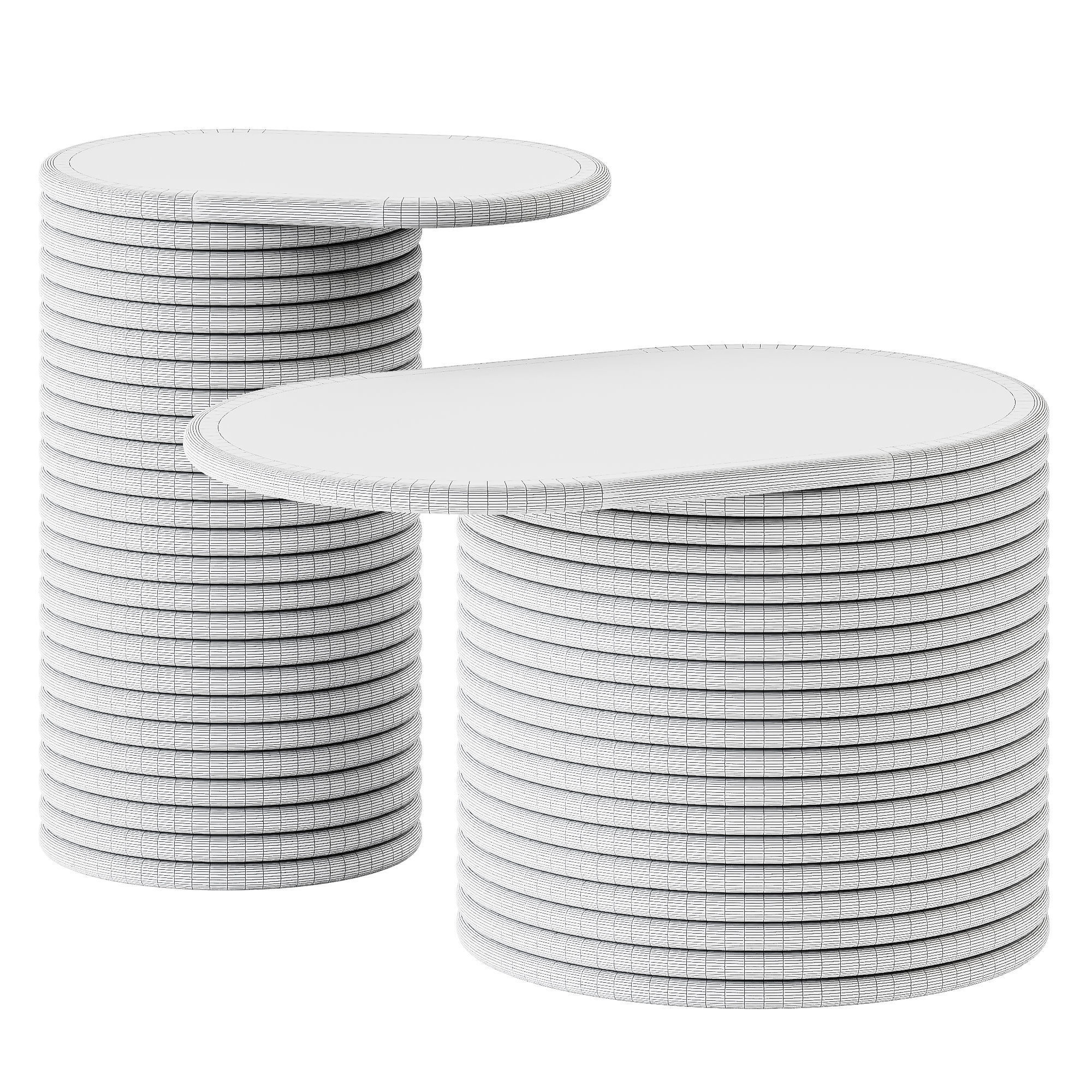 Pipe Coffee Tables by MUDU design studio 3D model_2