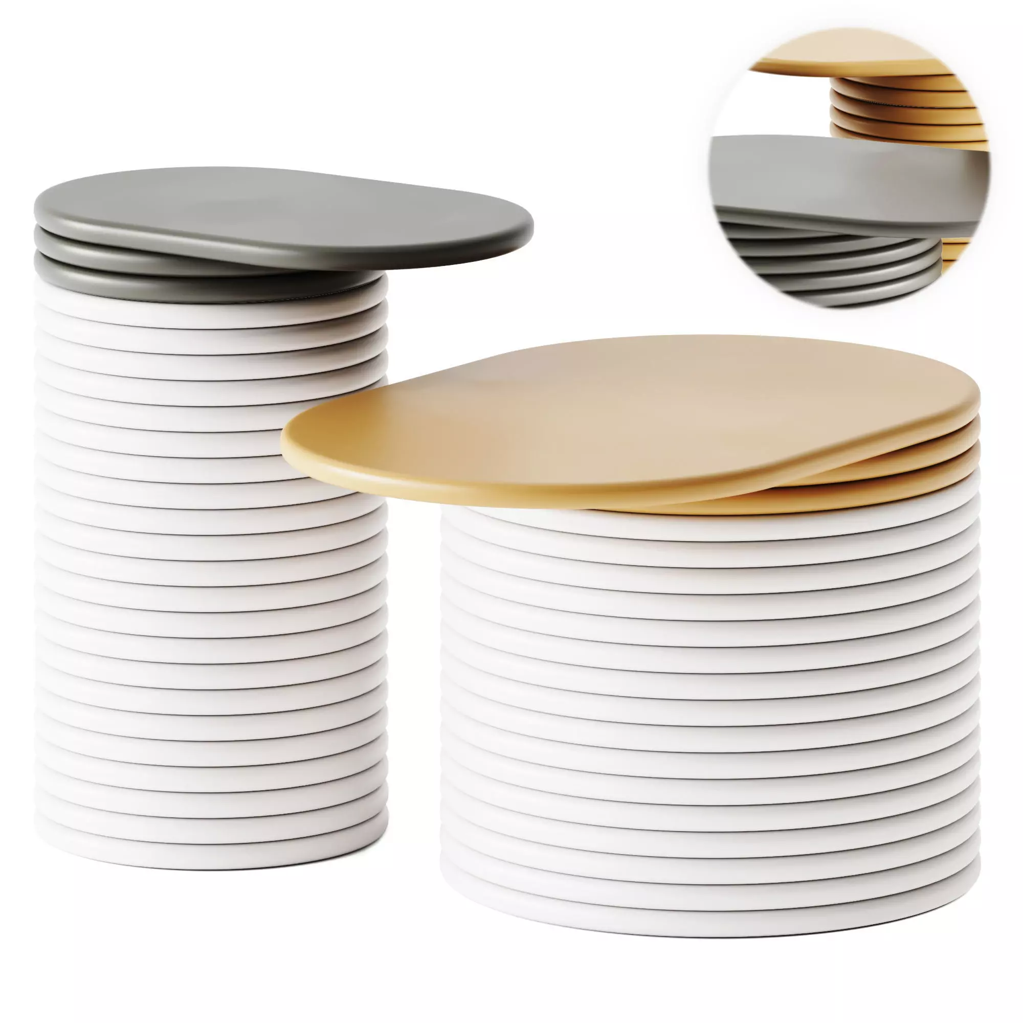 Pipe Coffee Tables by MUDU design studio 3D model_0