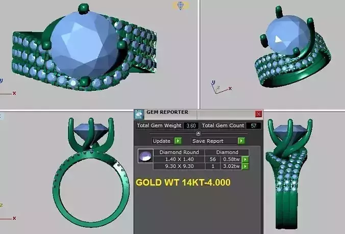 twist engagement ring set