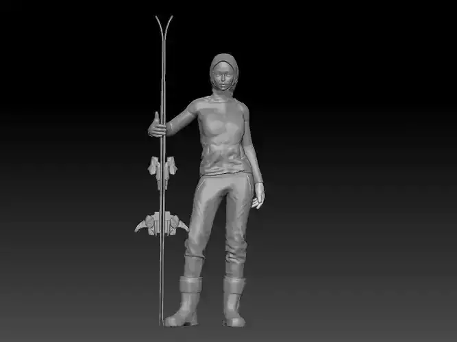 ski girl 3 3D print model