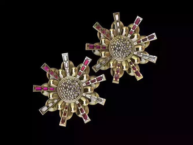 tapered baguette earrings