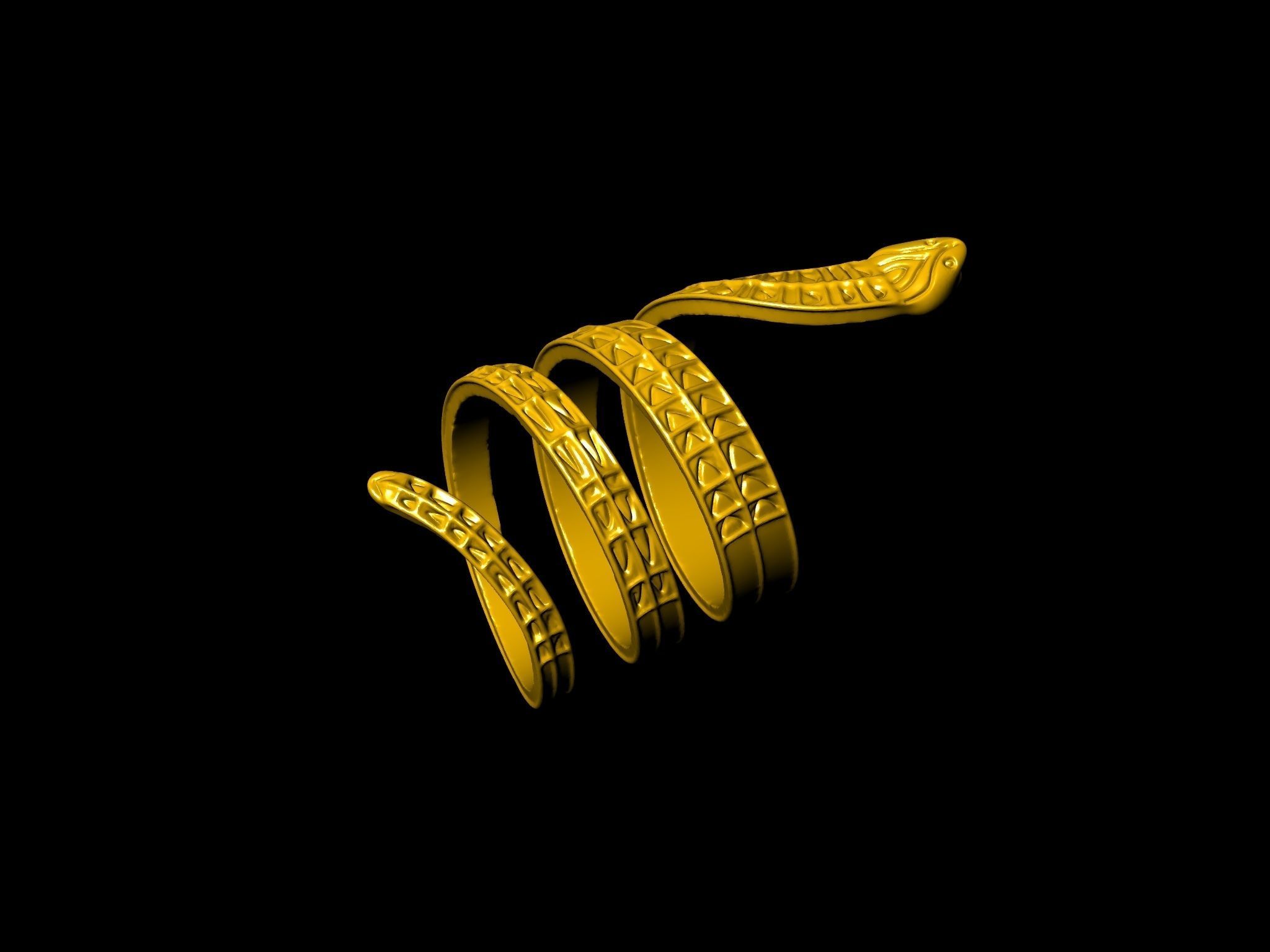 SNAKY RING 3D print model_15