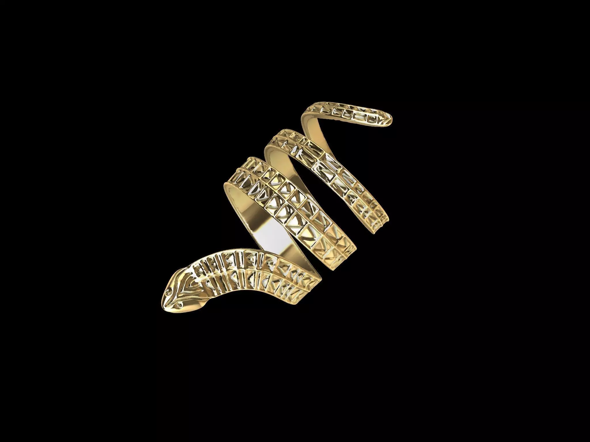 SNAKY RING 3D print model_0