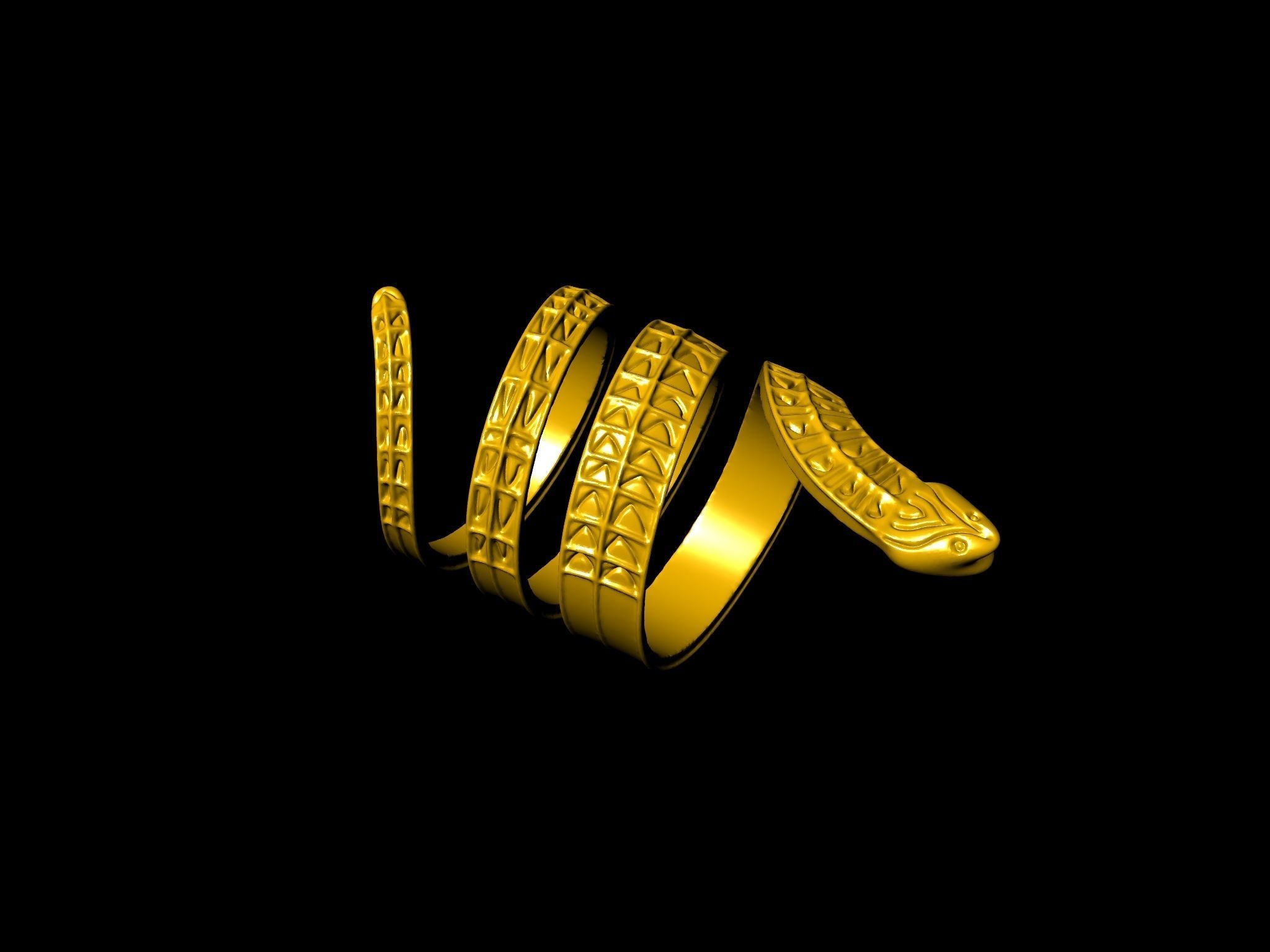 SNAKY RING 3D print model_14