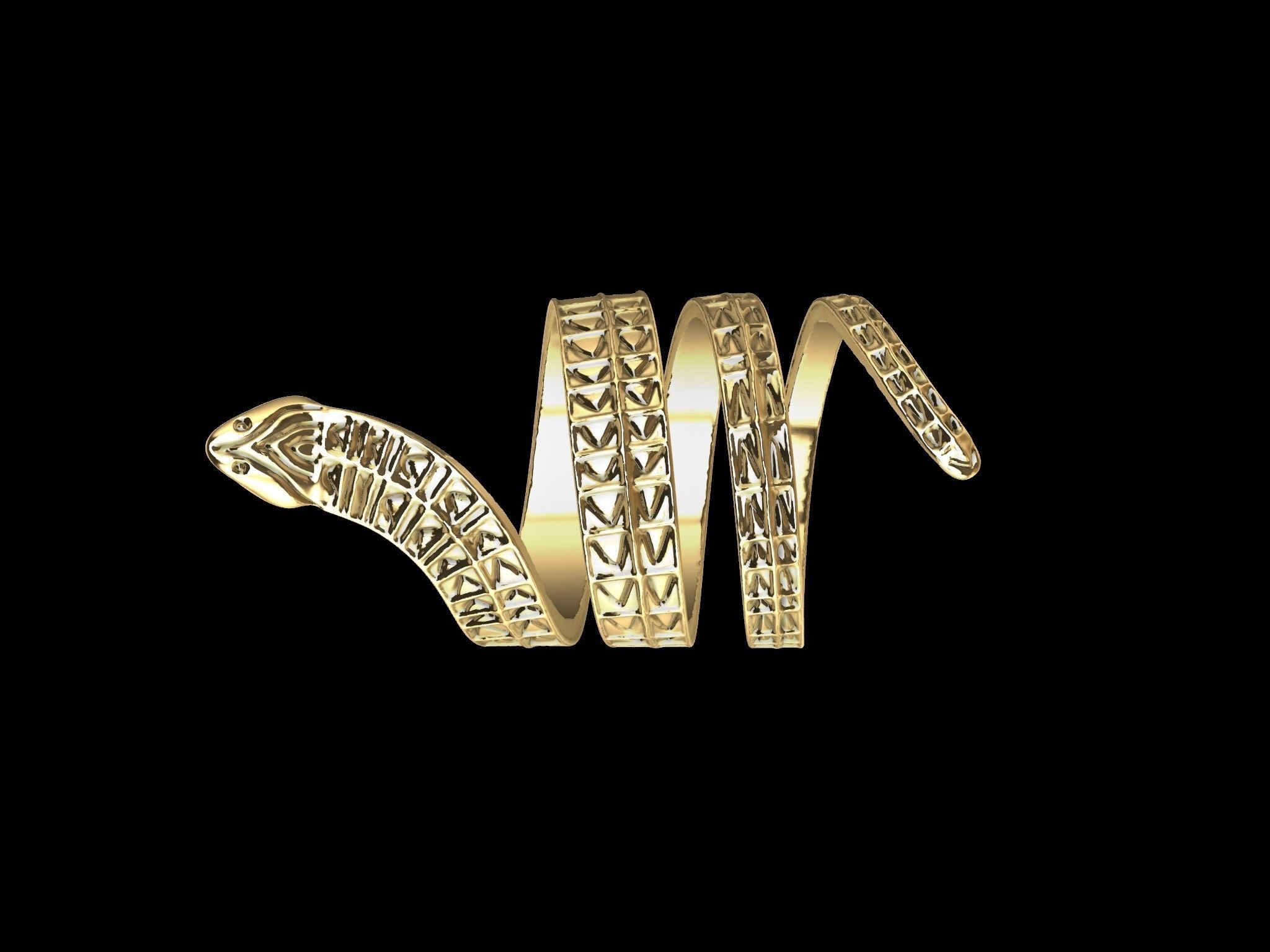 SNAKY RING 3D print model_3