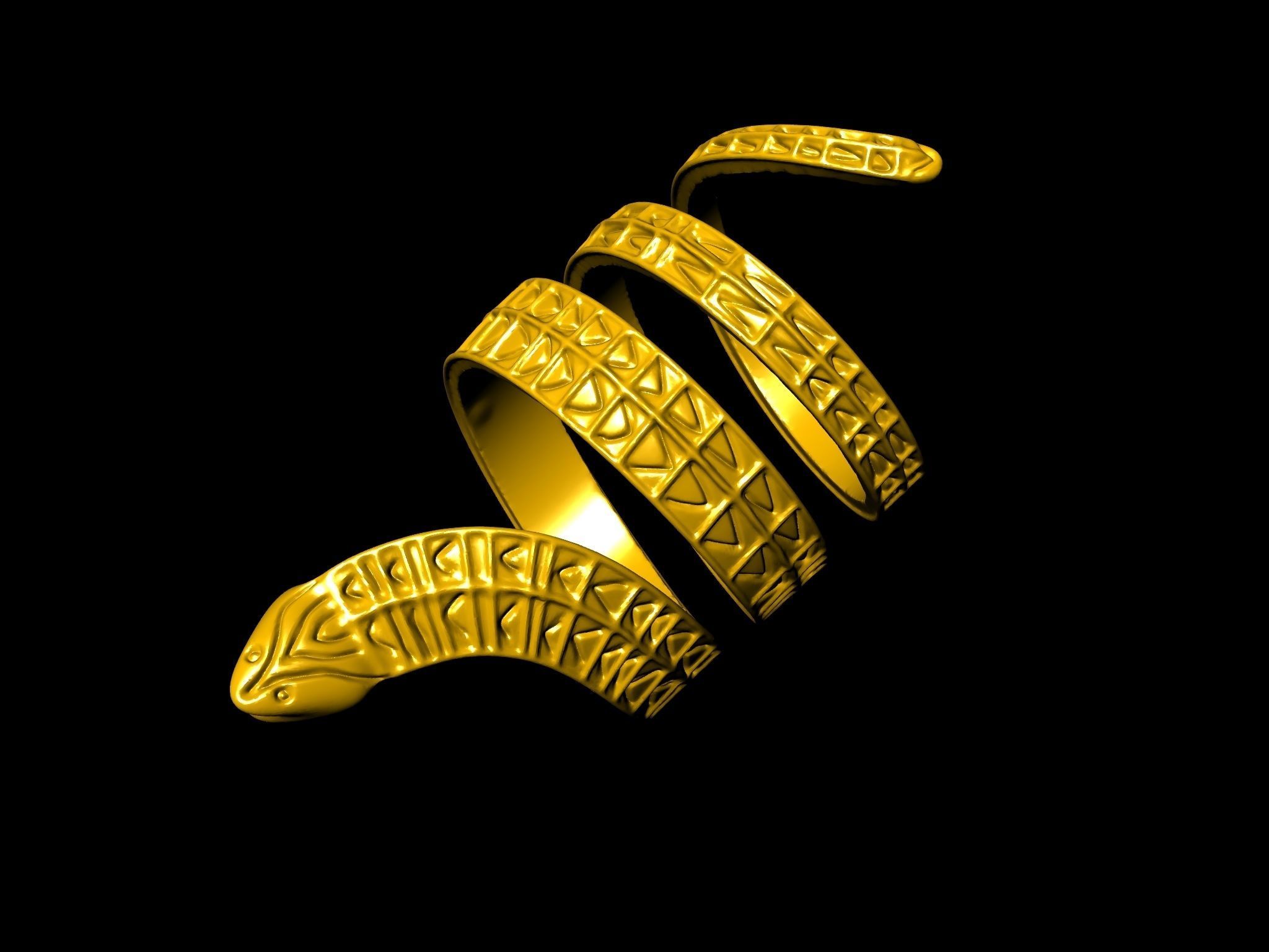 SNAKY RING 3D print model_4