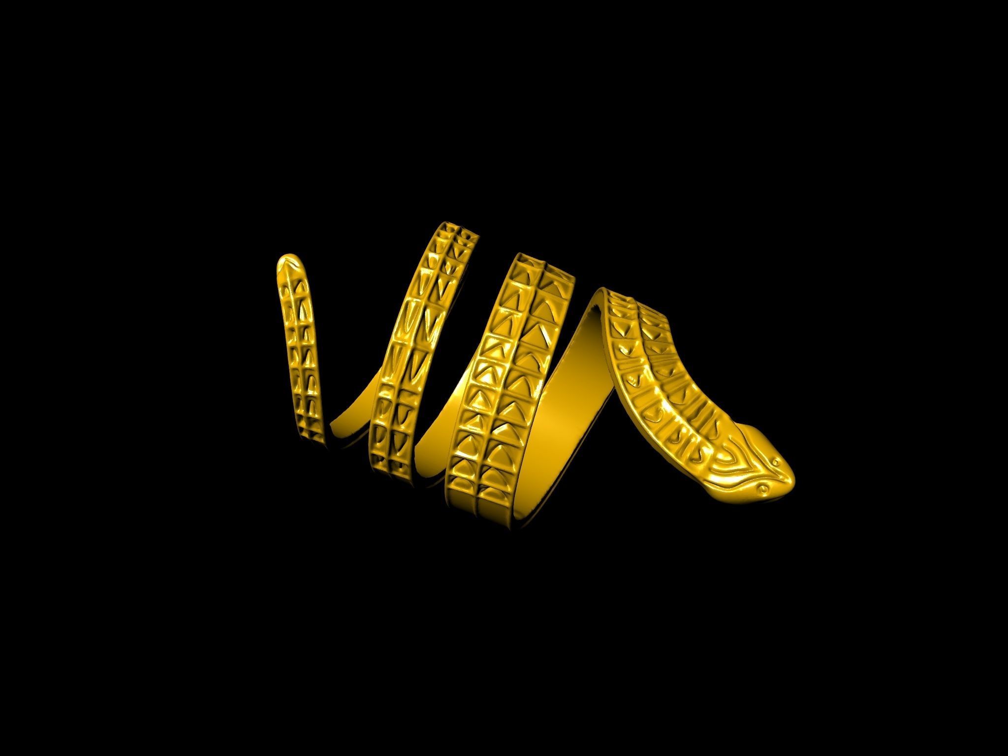 SNAKY RING 3D print model_5