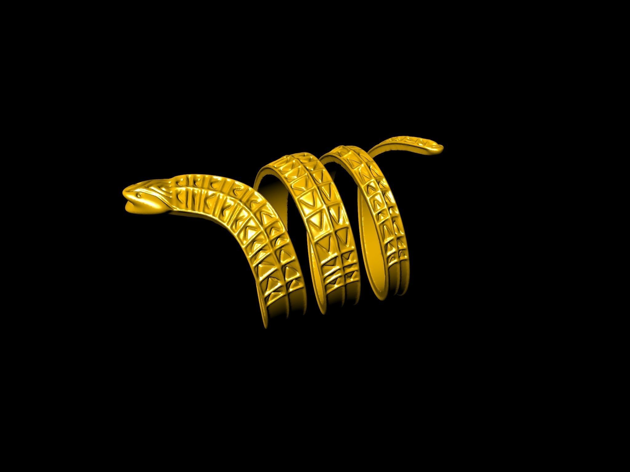SNAKY RING 3D print model_13