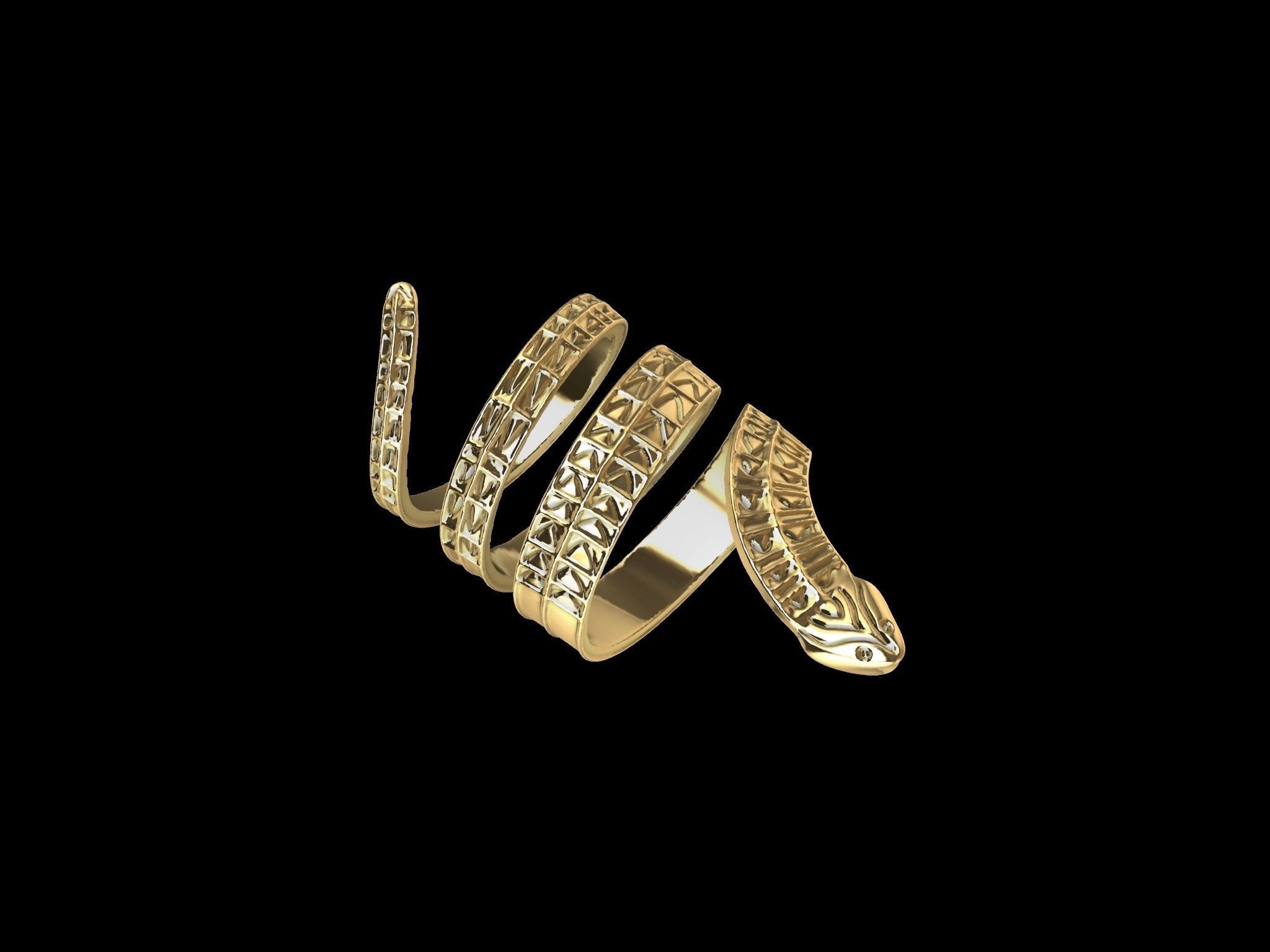 SNAKY RING 3D print model_2