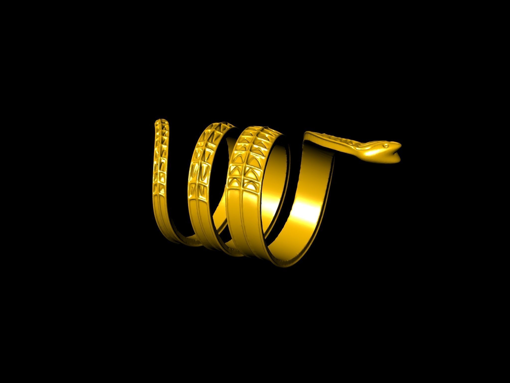 SNAKY RING 3D print model_10