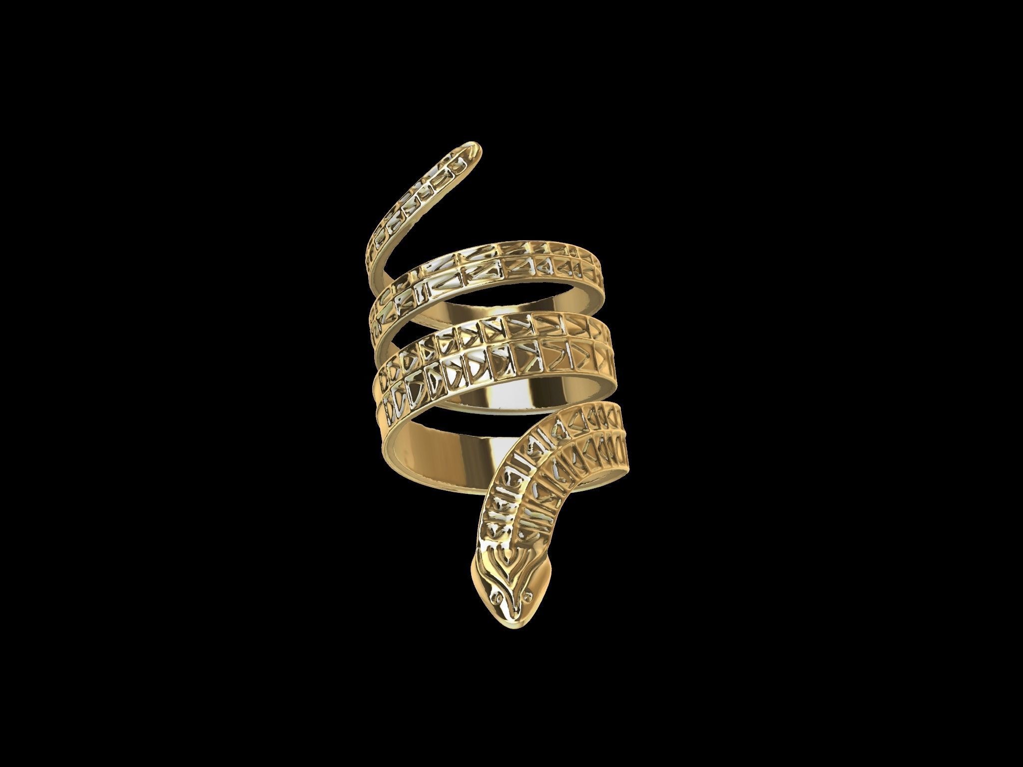 SNAKY RING 3D print model_1