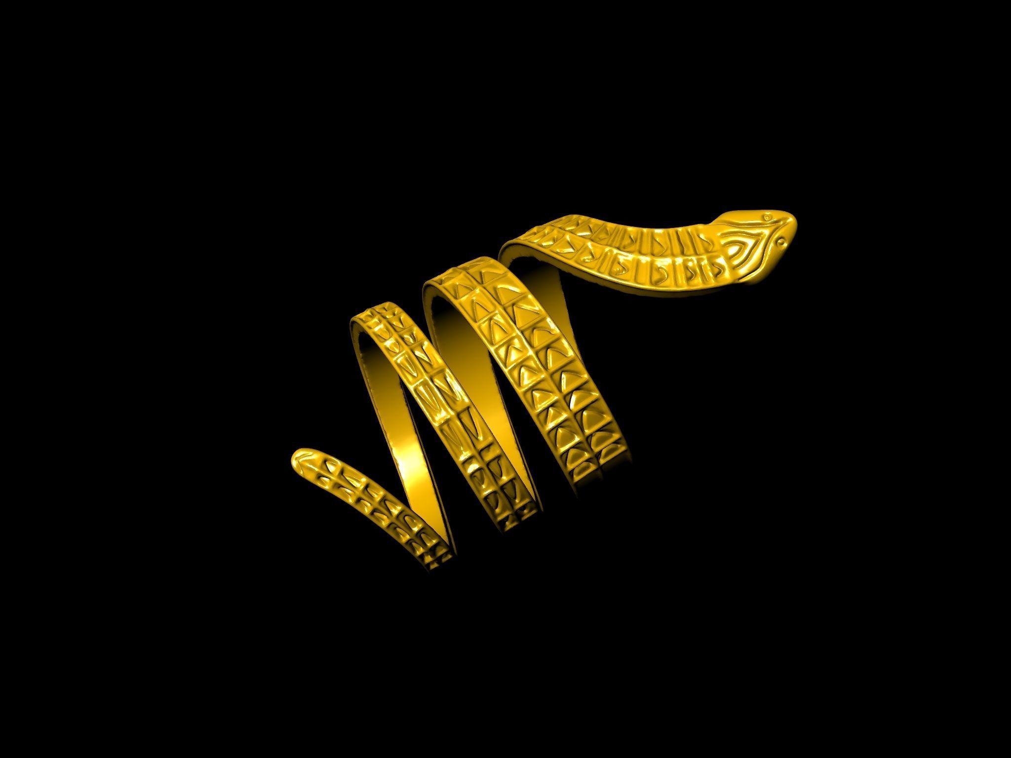 SNAKY RING 3D print model_9