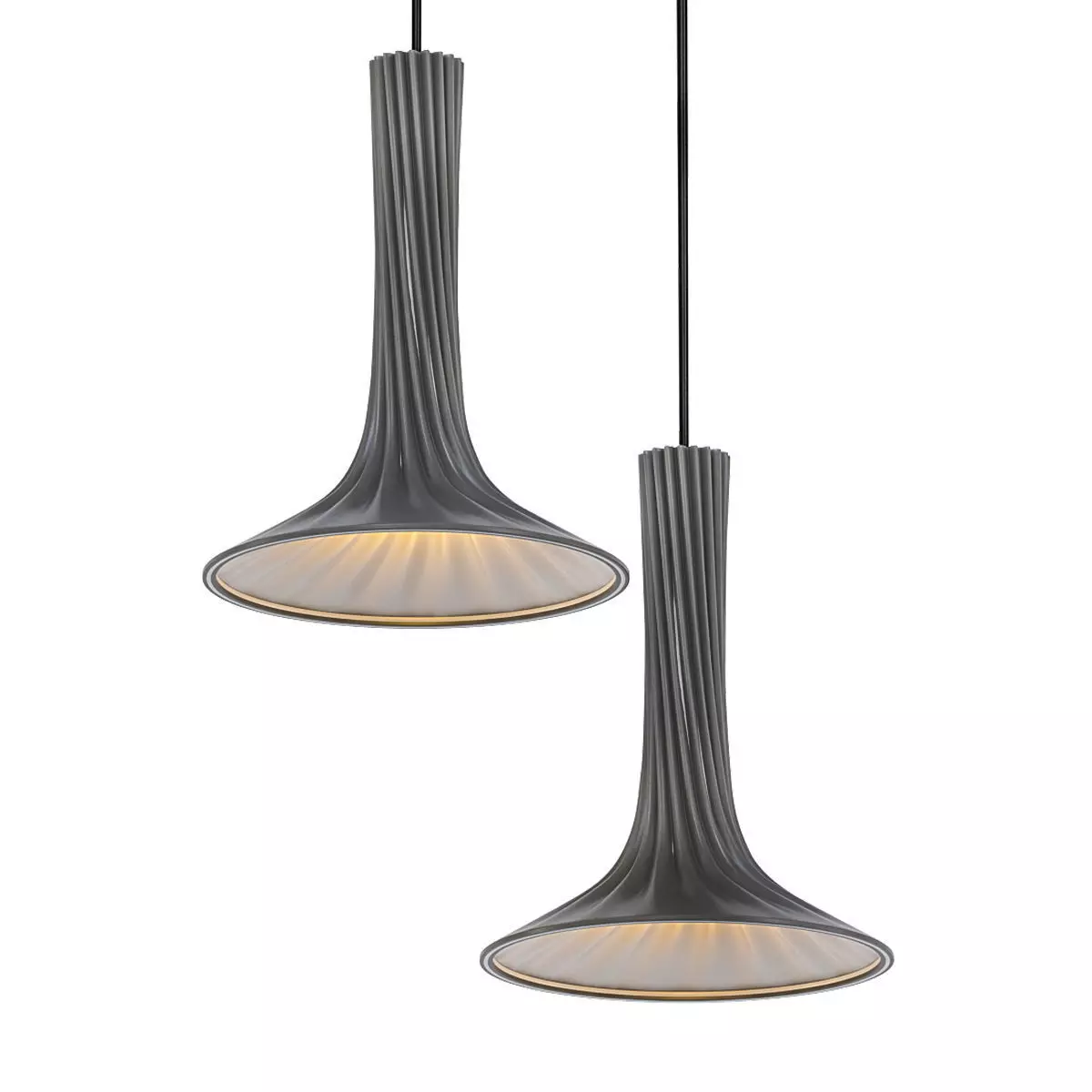 SOUND two pendant lights with shade 3D model_0
