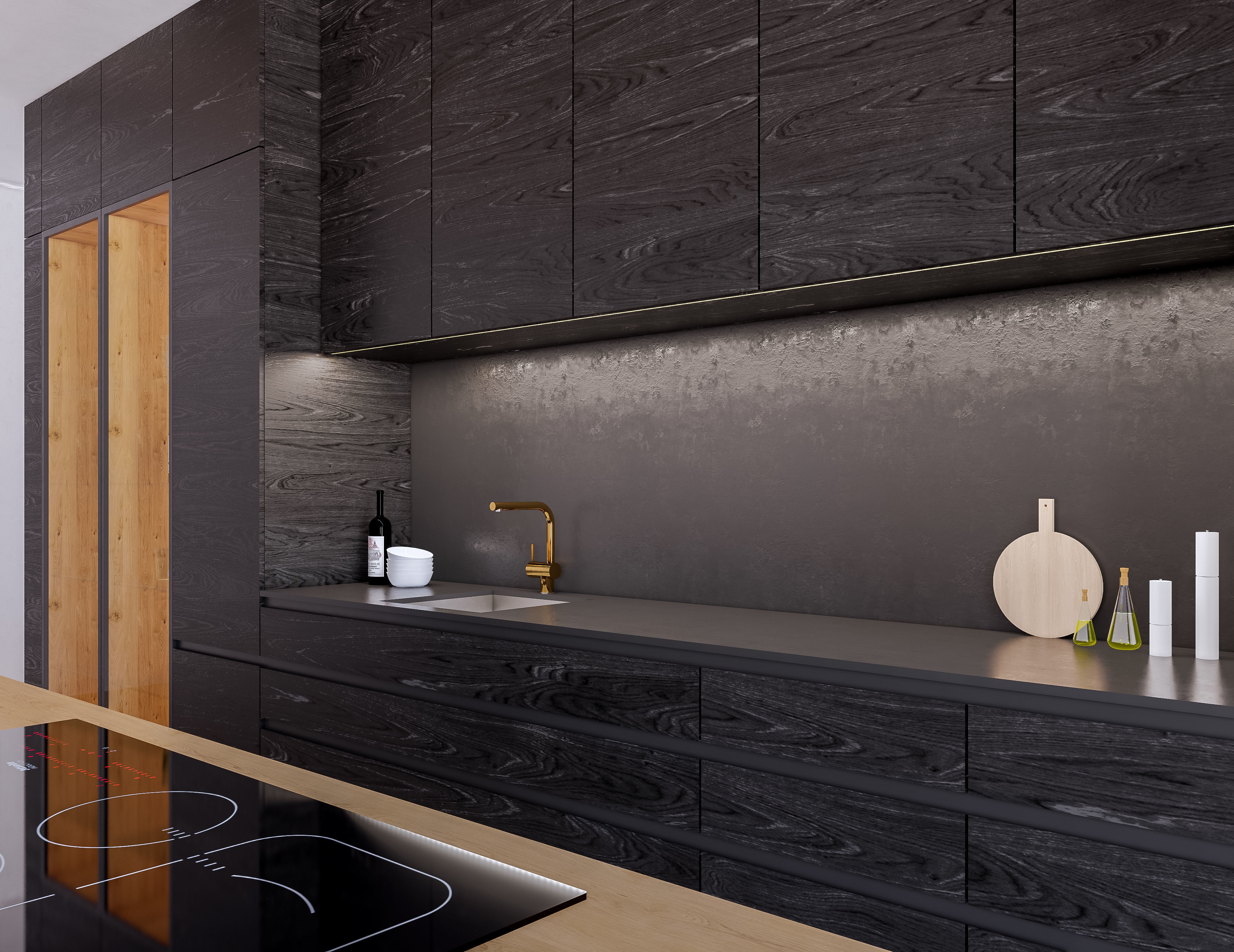 Modern Kitchen Created in Revit 15 Low-poly 3D model_6
