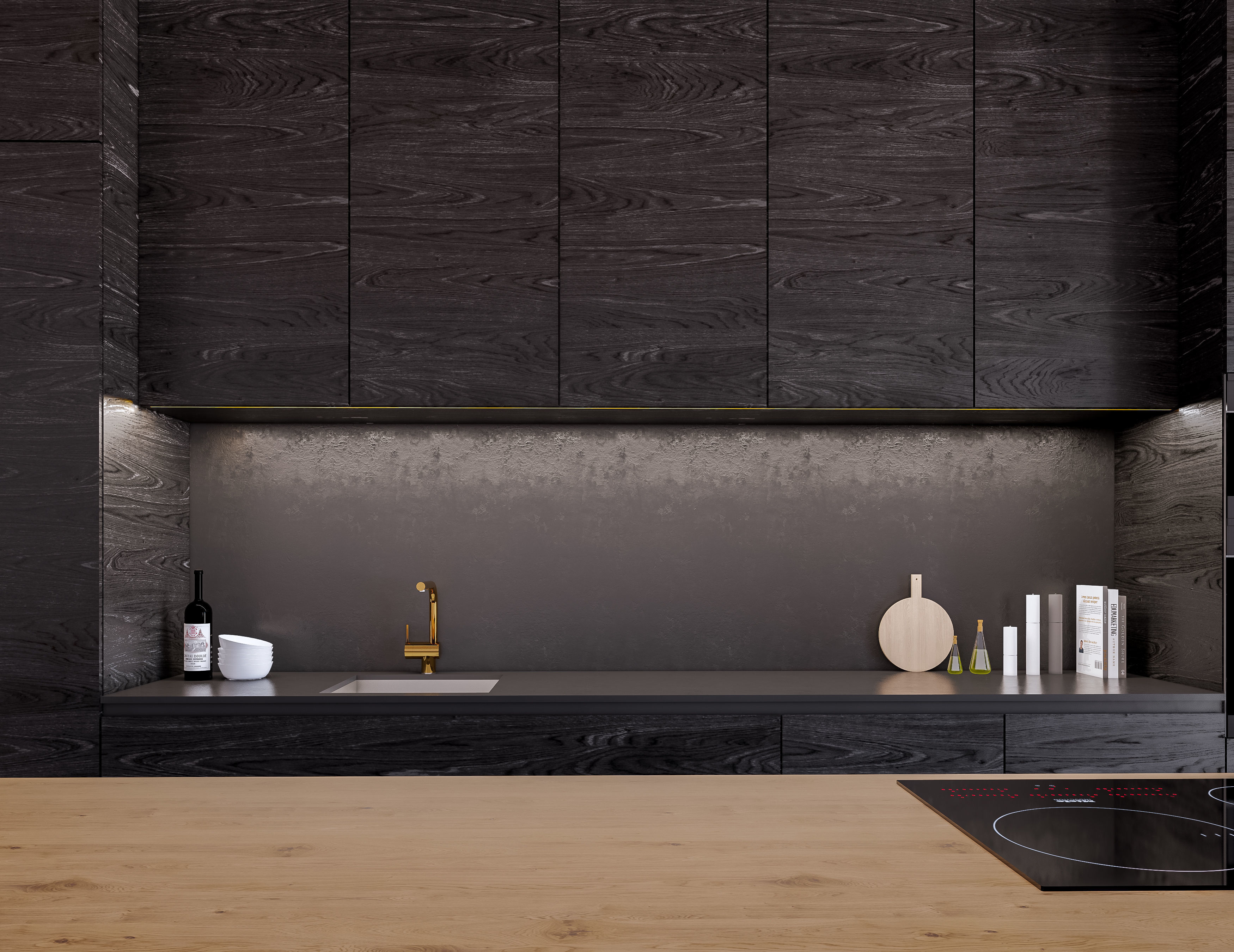 Modern Kitchen Created in Revit 15 Low-poly 3D model_4