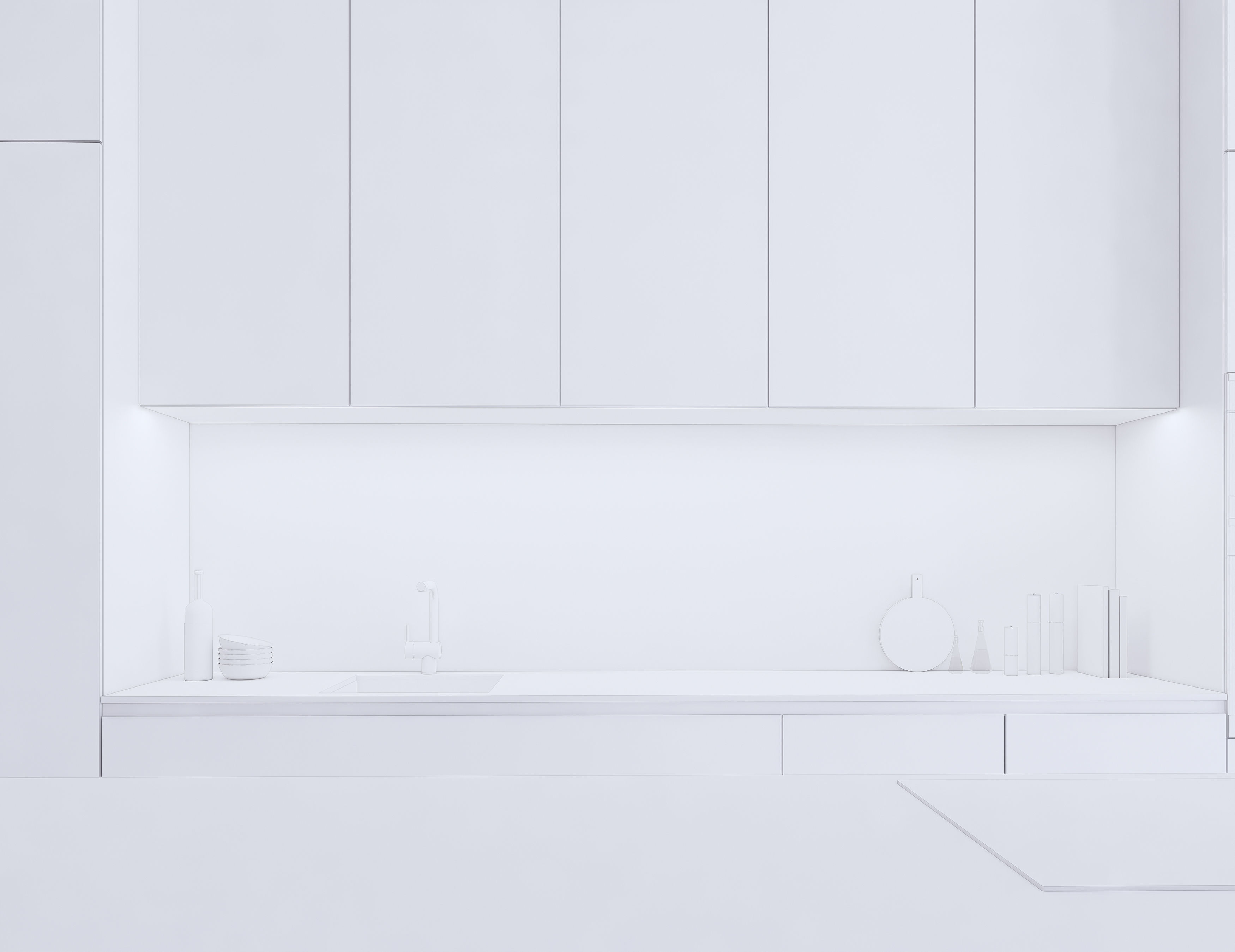 Modern Kitchen Created in Revit 15 Low-poly 3D model_14