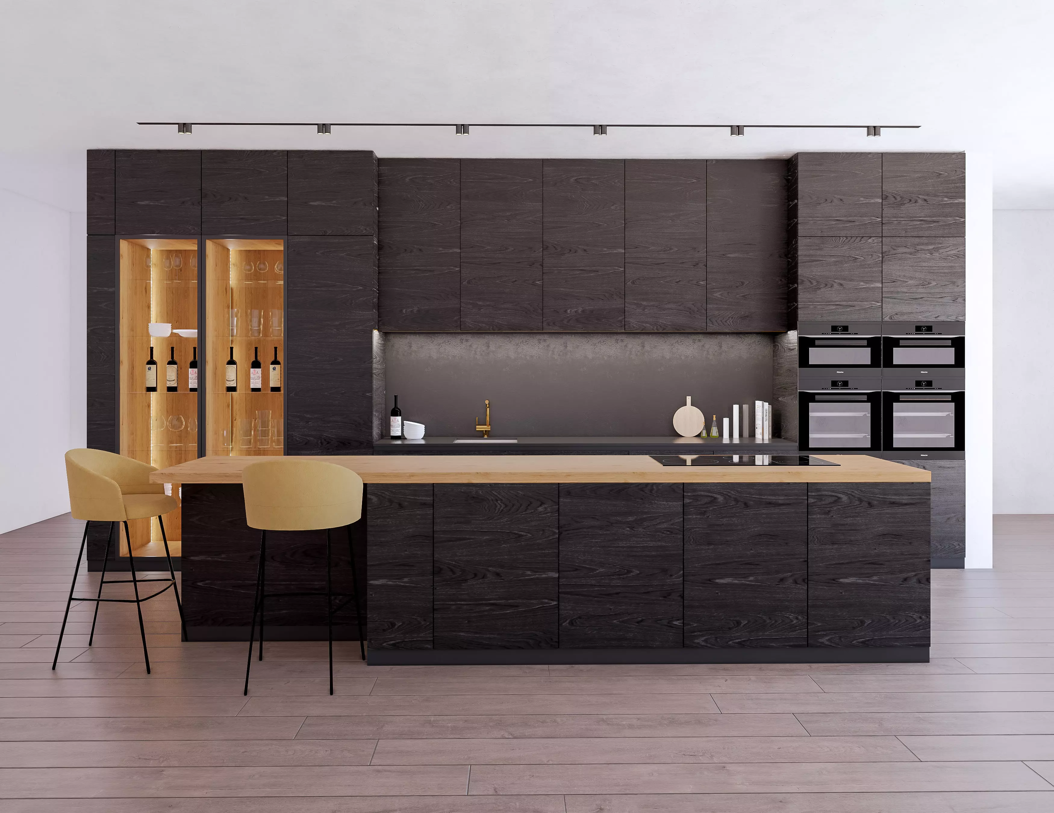 Modern Kitchen Created in Revit 15 Low-poly 3D model_0