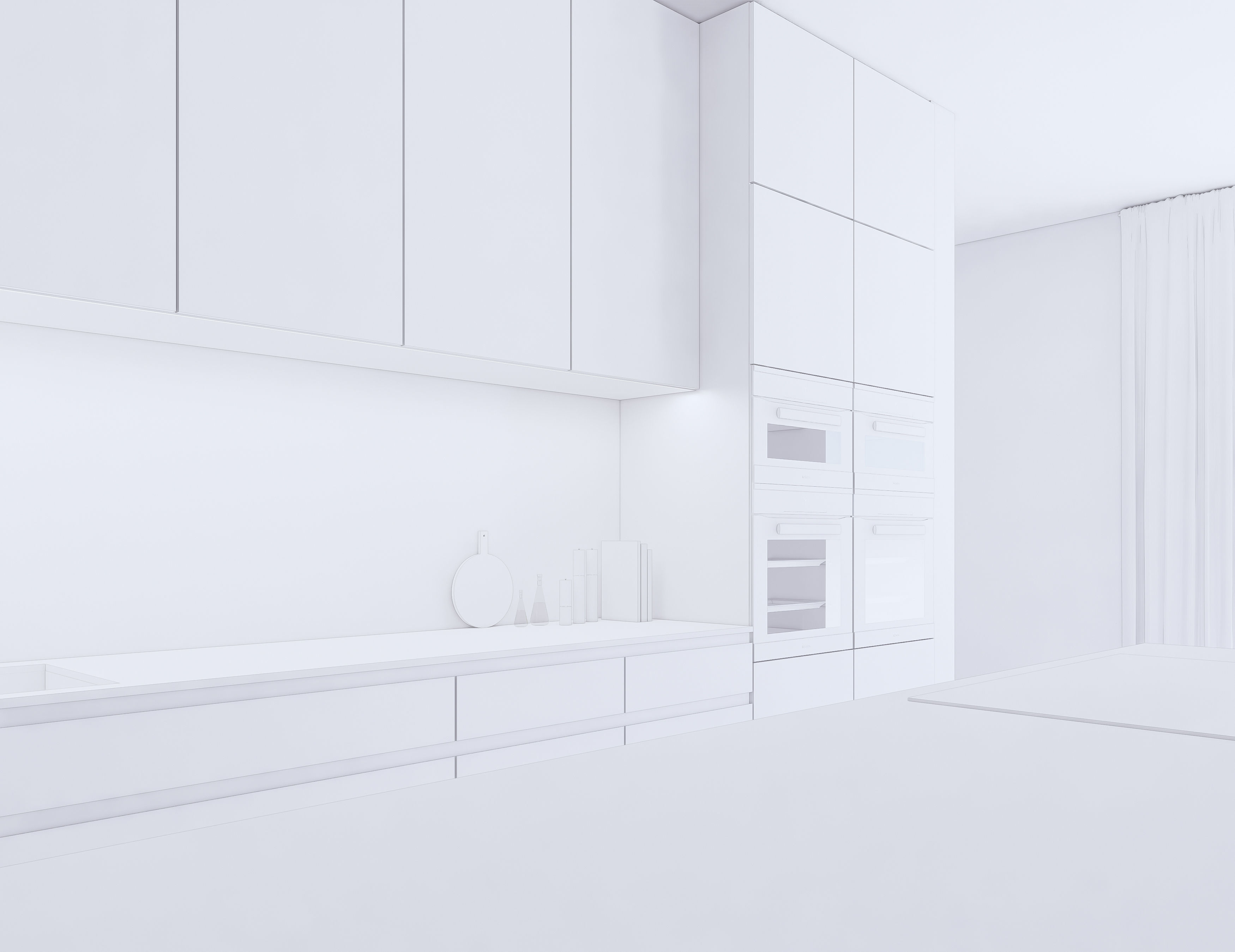 Modern Kitchen Created in Revit 15 Low-poly 3D model_17