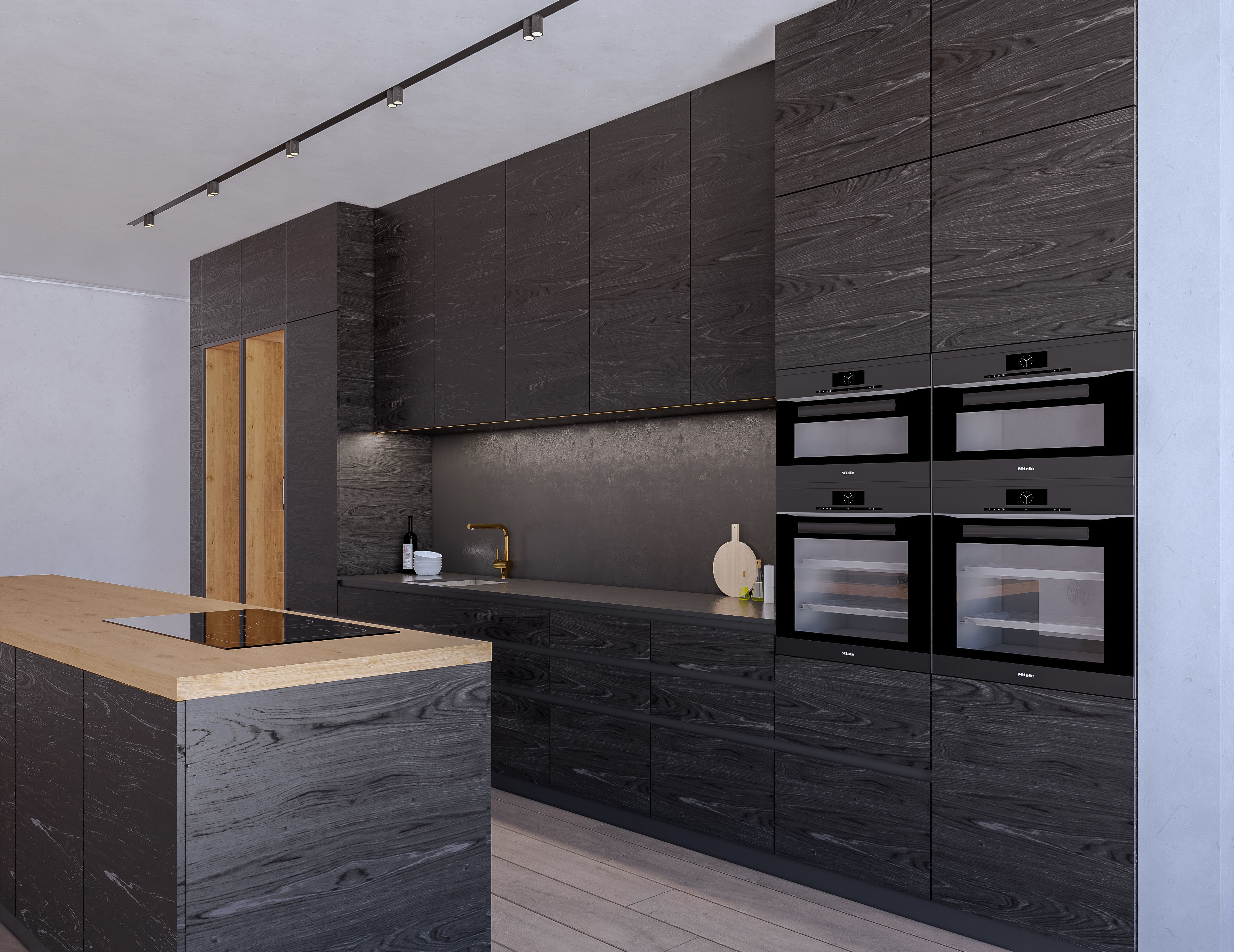 Modern Kitchen Created in Revit 15 Low-poly 3D model_9