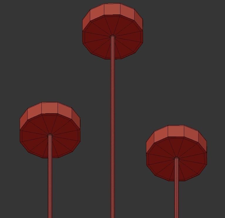 LUANA gold pendant light with two glass balls hanging from it 3D model_3