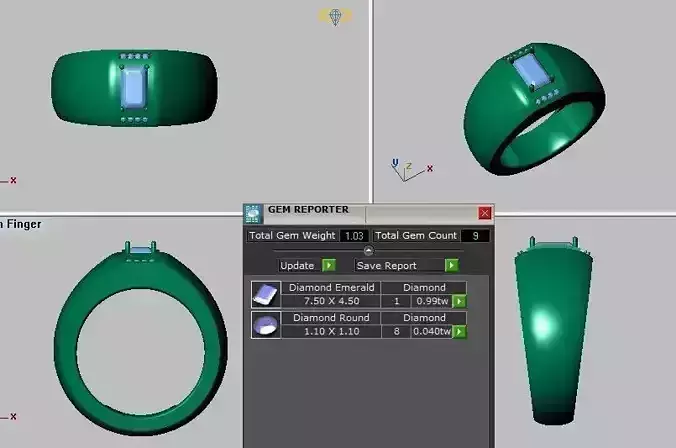signet ring emerald cut