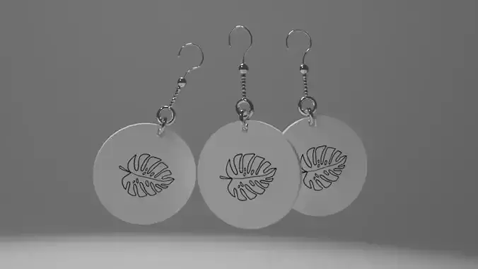 Earings pair of earrings 3D model