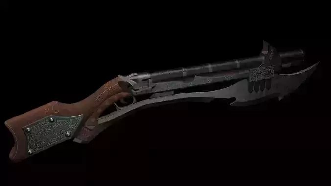 Bladed Musket Low-poly 3D model