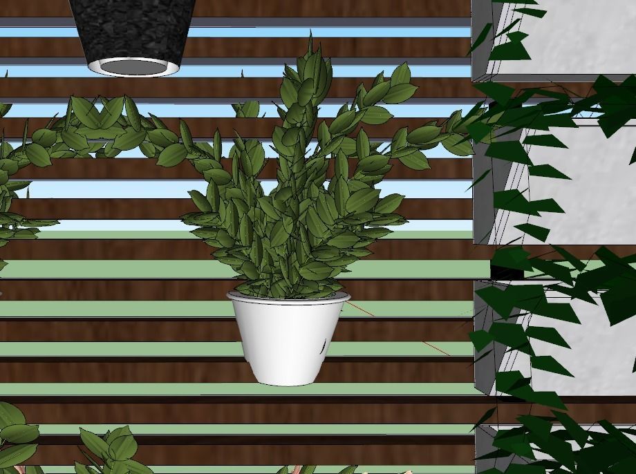 GREEN LOUVER WALL 3D model_10