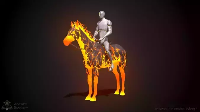 Fire Horse Animated Asset