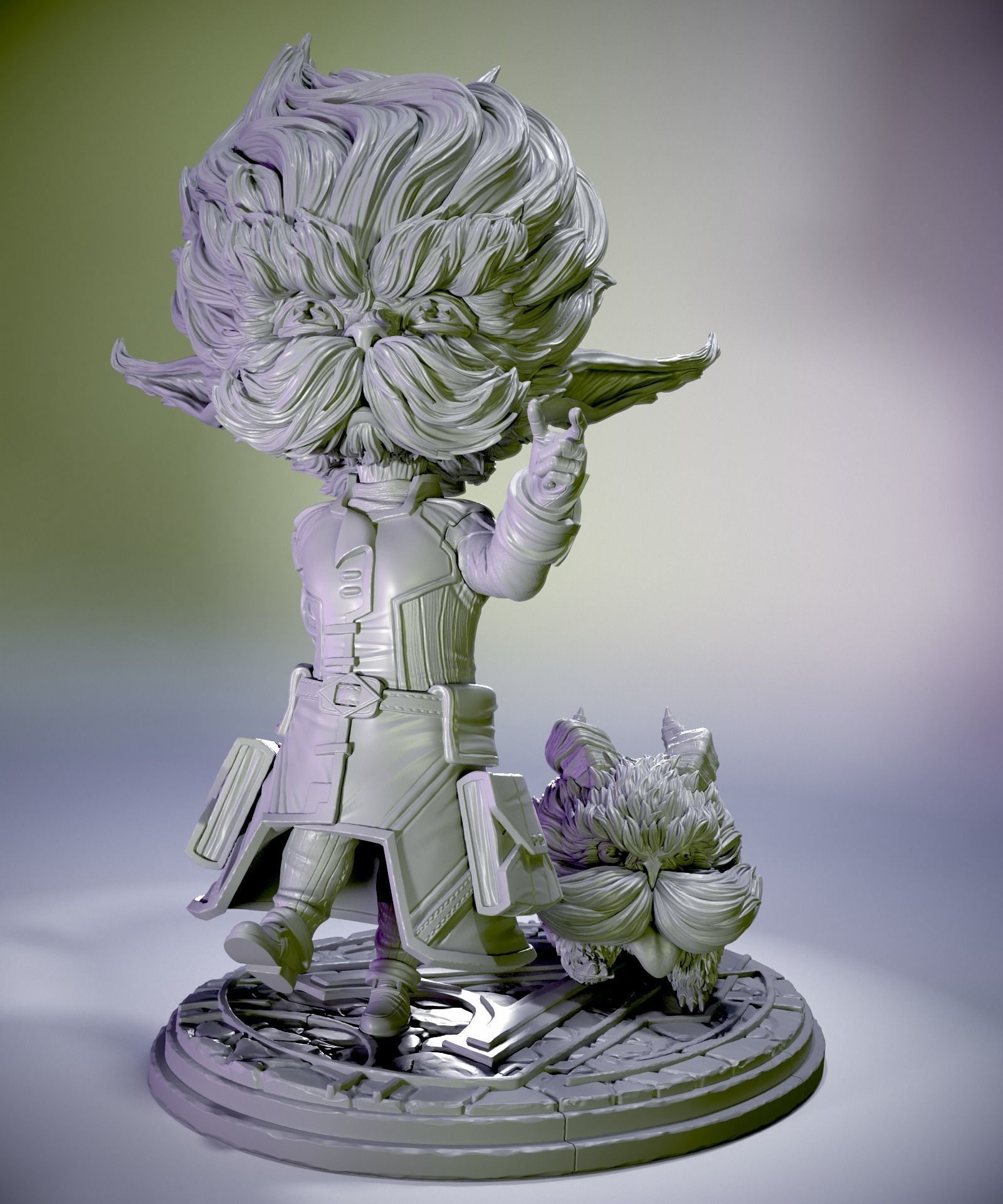 Arcane Fanart - Heimerdinger and his Poro 3d print figurine 3D print model_7