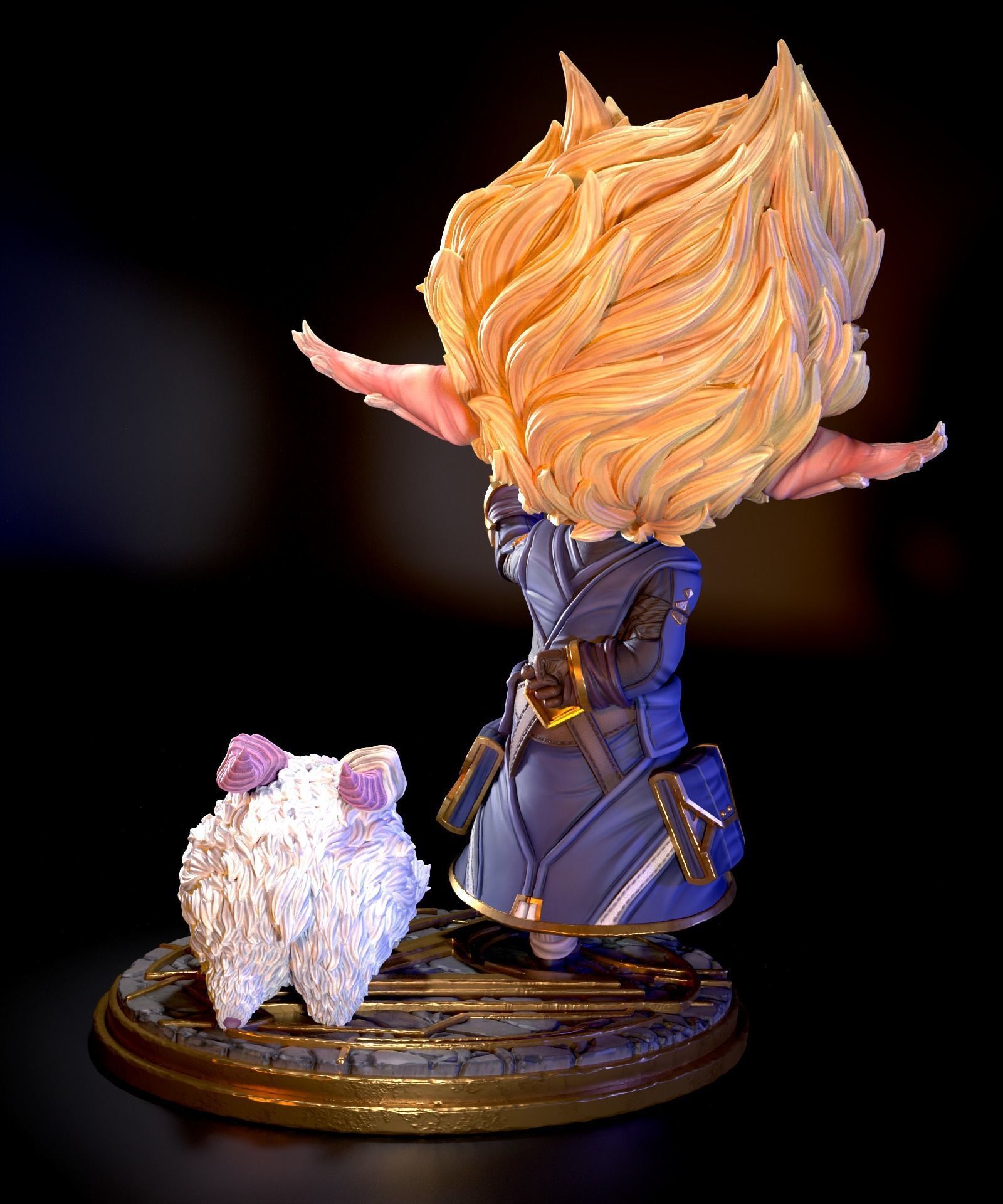 Arcane Fanart - Heimerdinger and his Poro 3d print figurine 3D print model_1