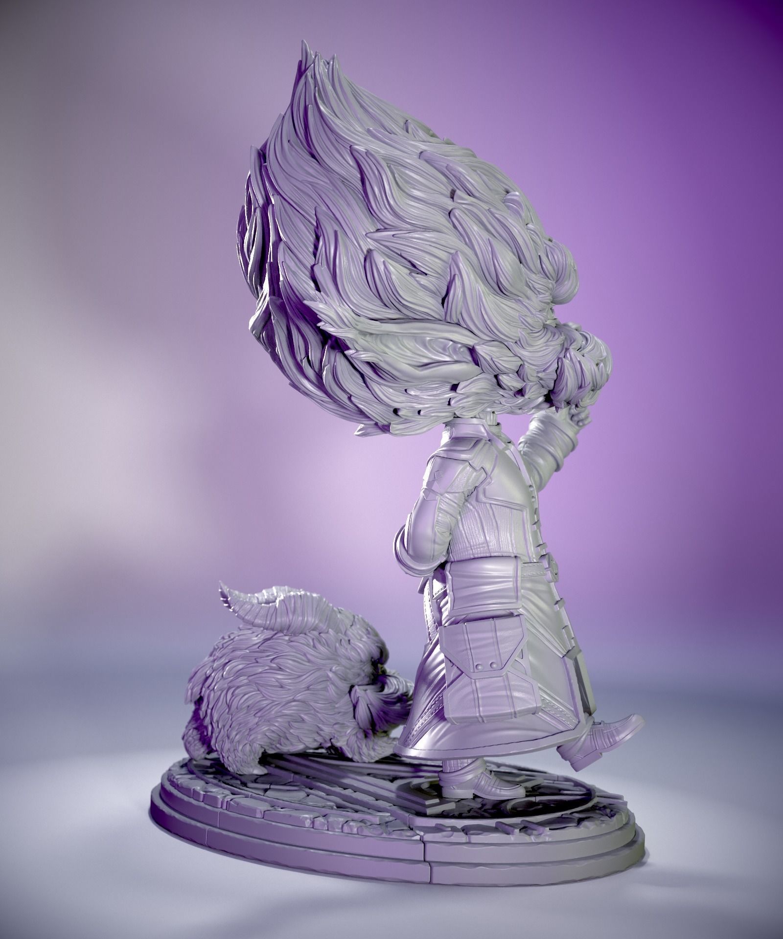 Arcane Fanart - Heimerdinger and his Poro 3d print figurine 3D print model_8