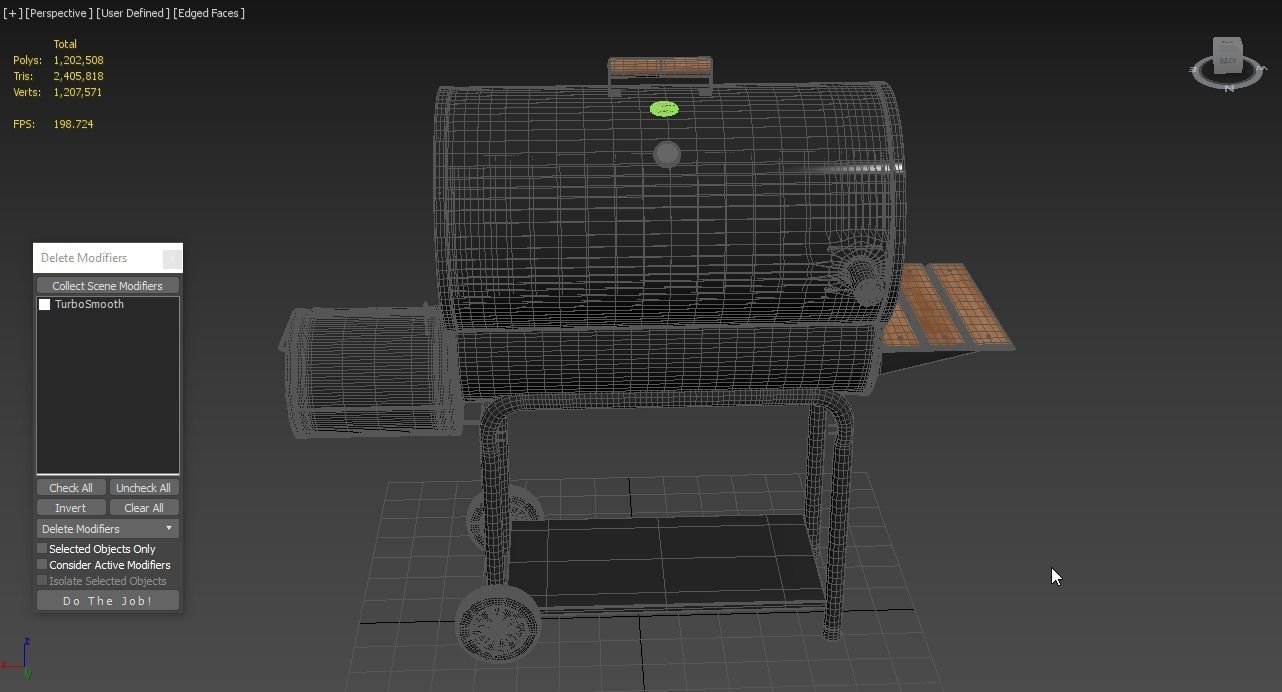 Char-Griller 2137 Outlaw Charcoal Grill 3D model_7