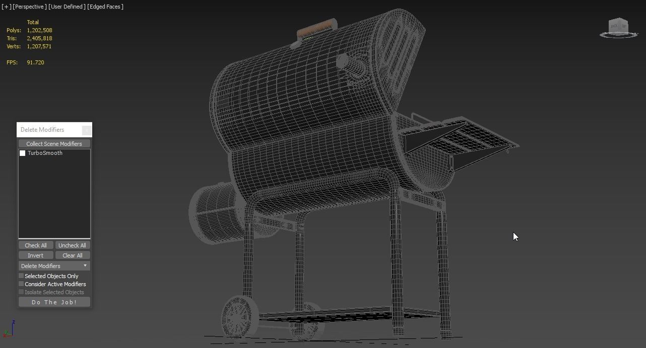 Char-Griller 2137 Outlaw Charcoal Grill 3D model_4