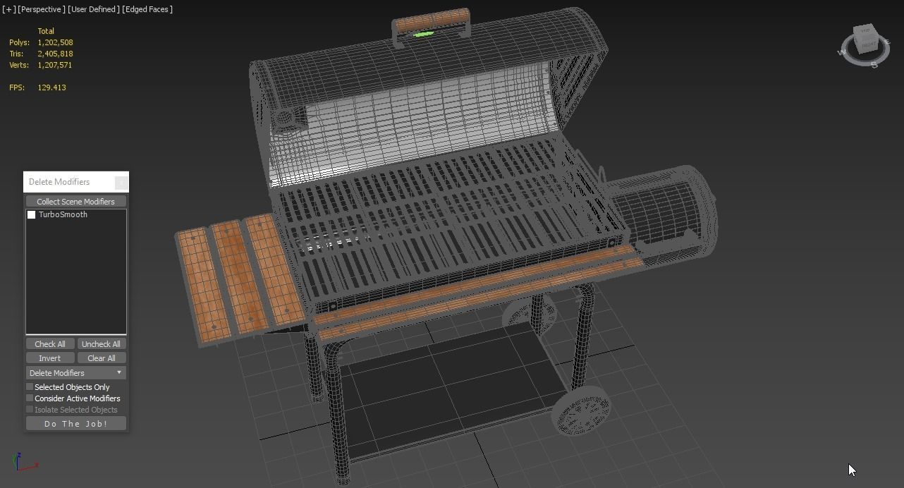 Char-Griller 2137 Outlaw Charcoal Grill 3D model_5