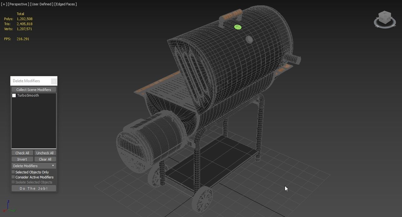 Char-Griller 2137 Outlaw Charcoal Grill 3D model_8