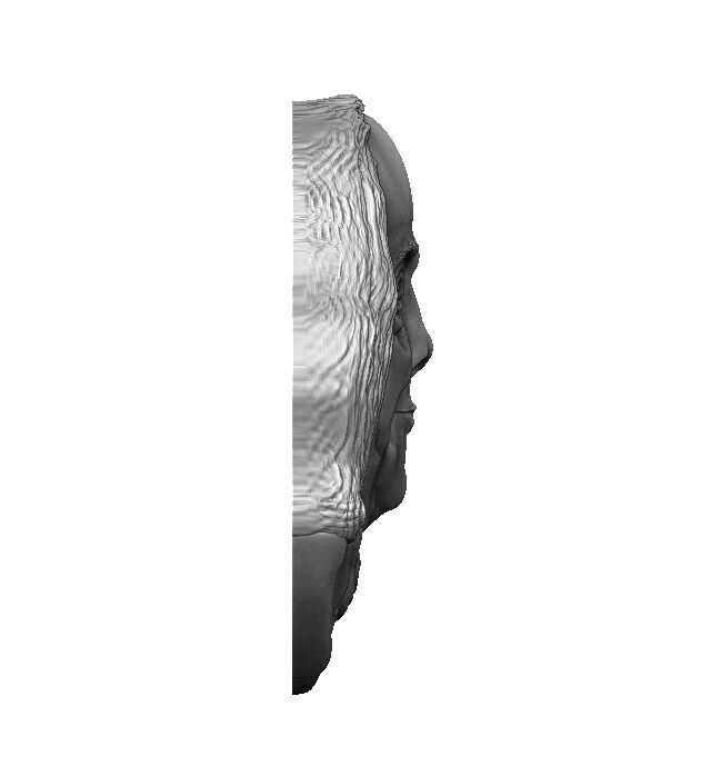Benjamin Franklin relief 3D print model_4