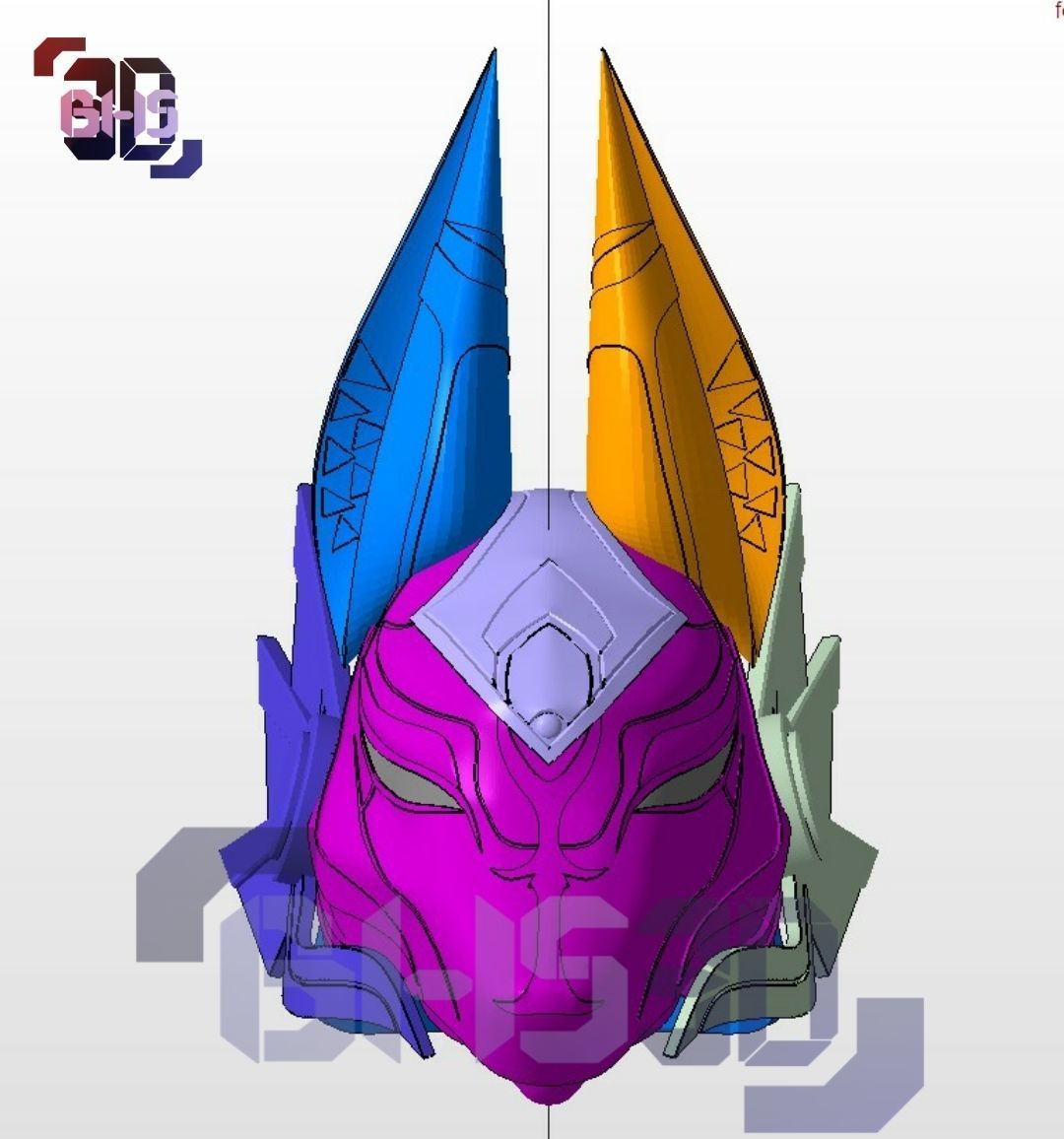 Cyno Helmet Burst mode version 3D print model_8