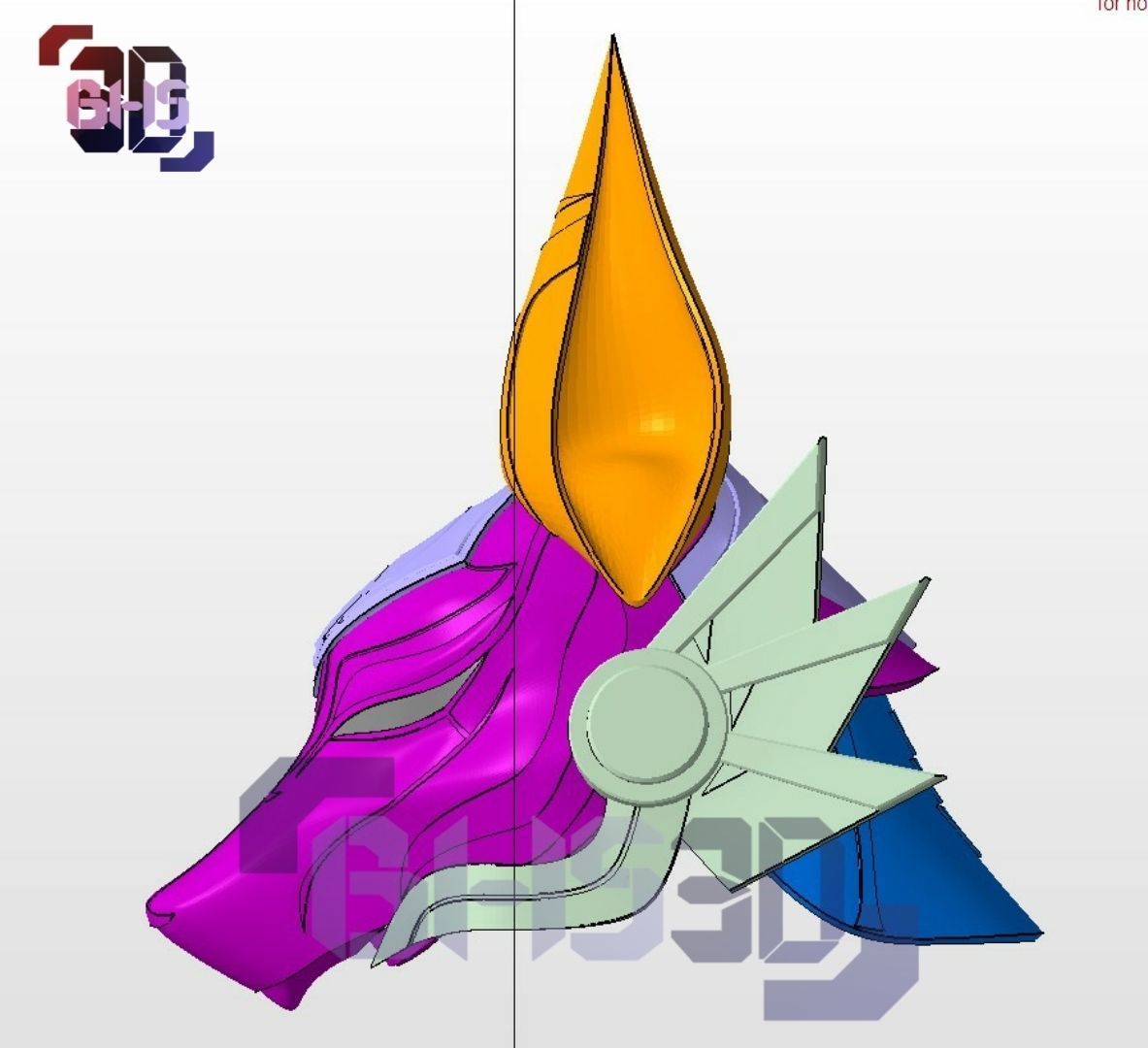 Cyno Helmet Burst mode version 3D print model_9