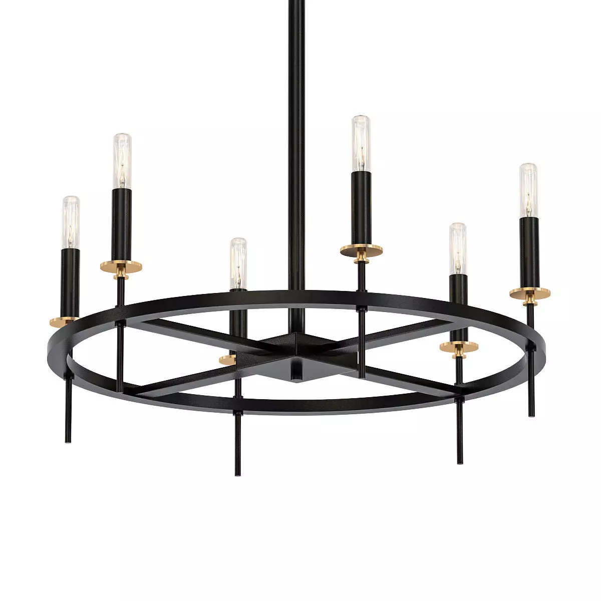 Lennon chandelier with six lights 3D model_0