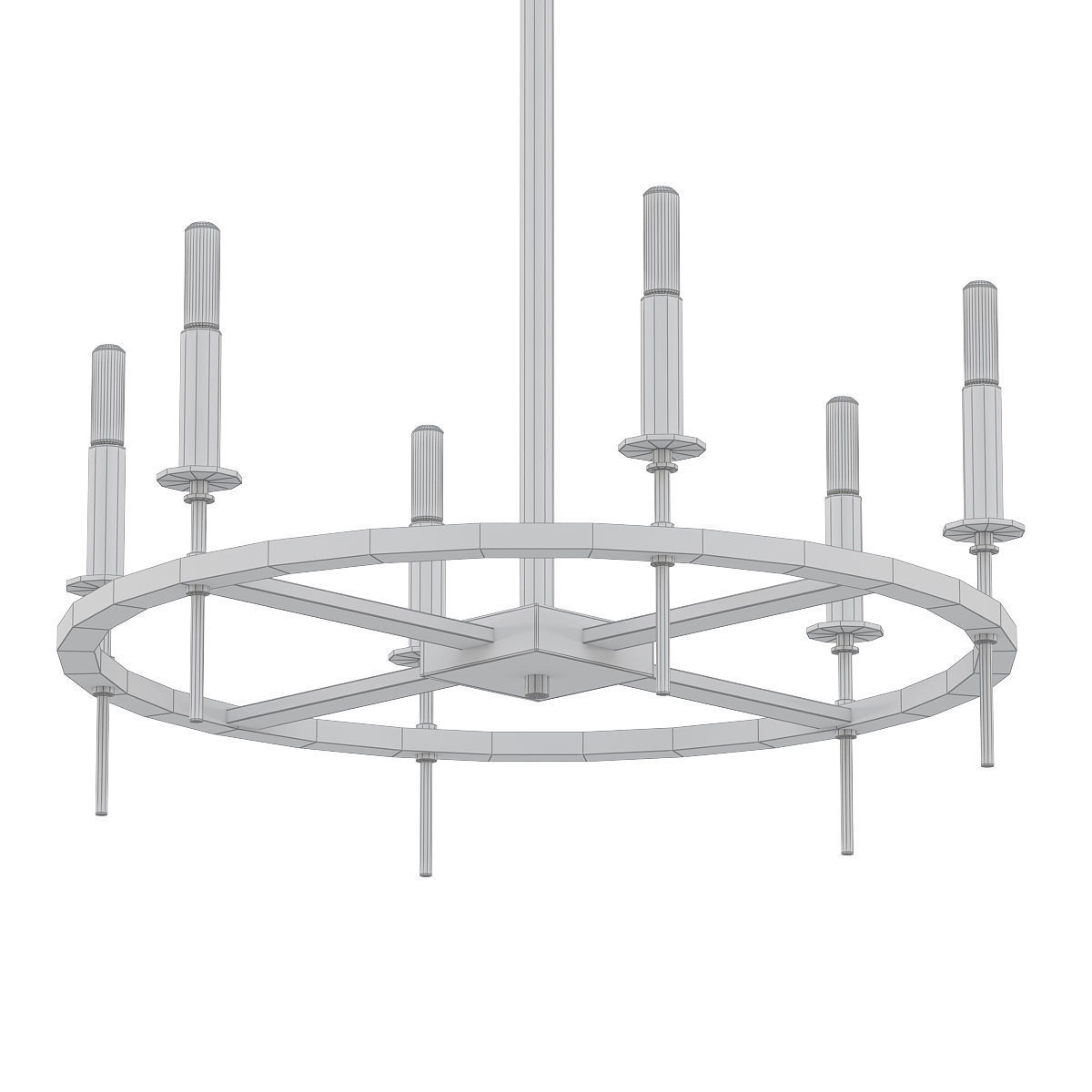 Lennon chandelier with six lights 3D model_4